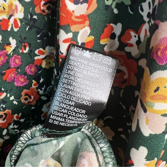 Perceptions New York Large Green Floral Midi Dress NEW - Picture 10 of 12